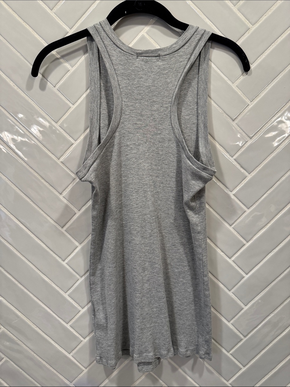 James Perse Gray Ribbed Tank Top - Picture 2 of 3